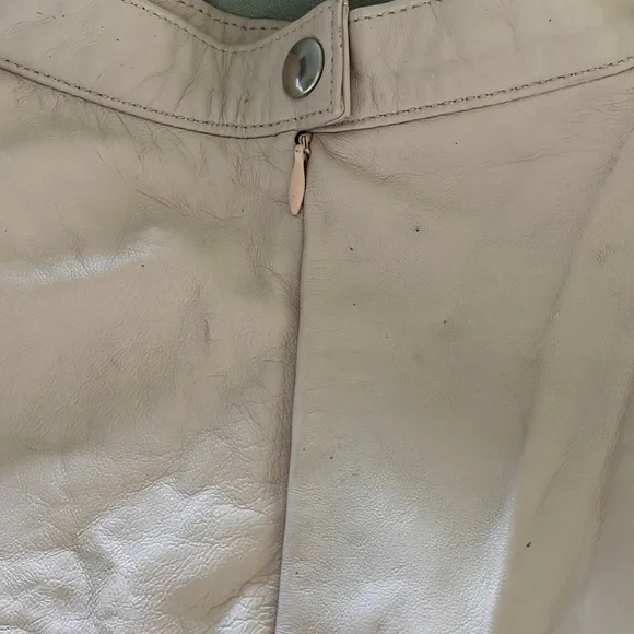 REAL leather AMERICAN NWT skating circle flared mini, short skirt size S - Picture 3 of 5